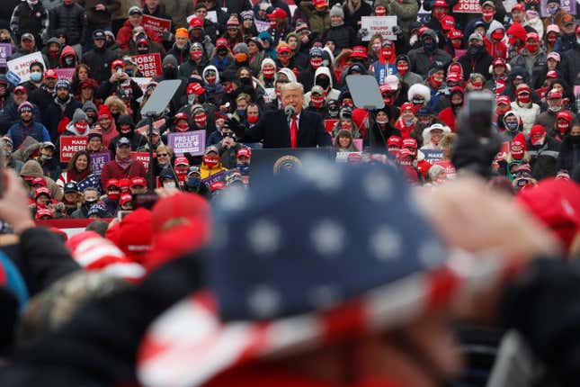 U.S. President Donald Trump's campaign rally in Waterford Township, Michigan