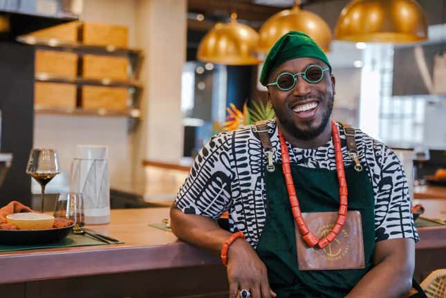 Chef Tolu Eros serves Nigerian cuisine inspired by his upbringing.
