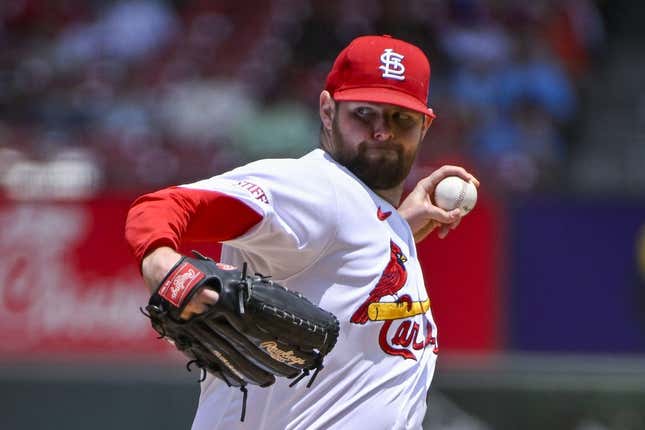 Jun 14, 2023; St. Louis, Missouri, USA;  St. Louis Cardinals starting pitcher Jordan Montgomery (47) pitches against the San Francisco Giants during the second inning at Busch Stadium.
