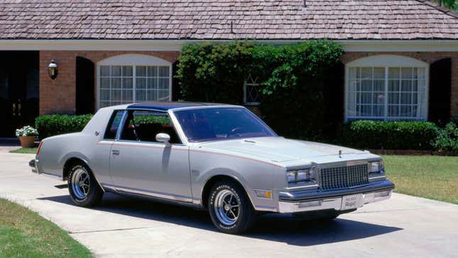 A photo of a Buick Regal coupe from the 1980s. 