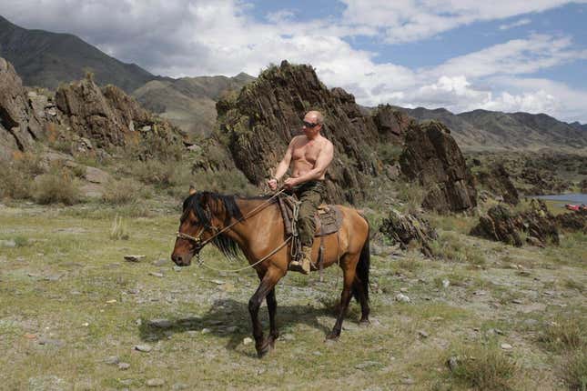 Image for article titled Putin Says Other World Leaders Would Look ‘Disgusting’ Topless, Unlike Him