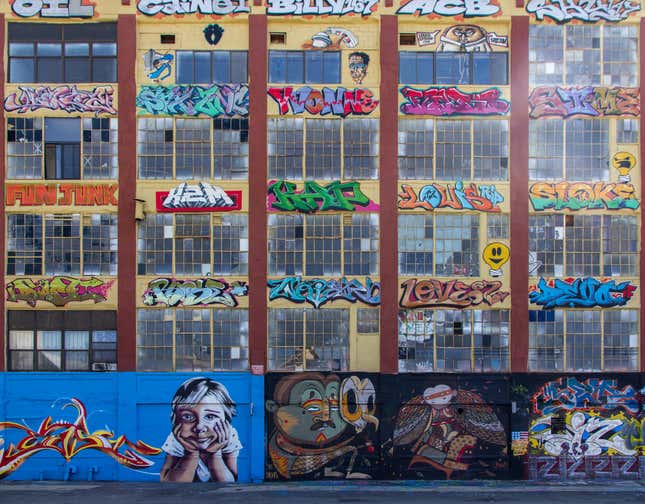 Here no more. 5Pointz in January 2013.