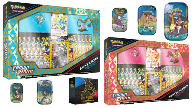 A selection of boxes from the Crown Zenith set.