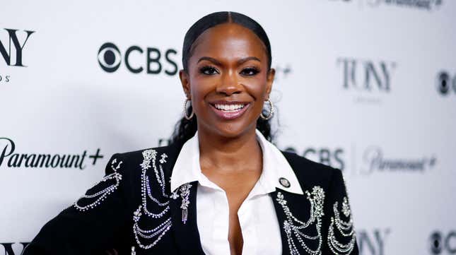 Kandi Burruss arrives for the 76th Annual Tony Awards meet the nominees press event in New York City on May 4, 2023.