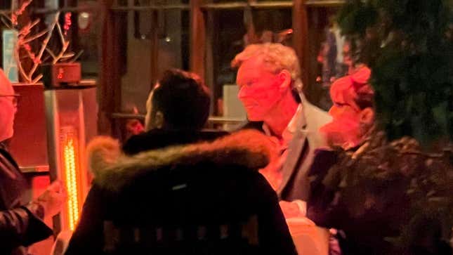 Sarah Palin, right, dining at Campagnola in New York on Tuesday evening.