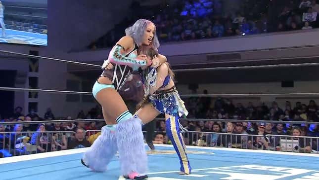 Mercedes Moné, formerly Sasha Banks, put on a show in her debut match for NJPW.
