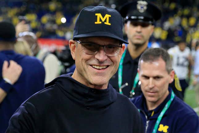 Jim Harbaugh is the proud owner of one win over Ohio State.