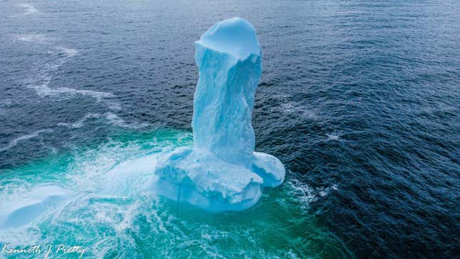 The phallic iceberg, not far from  Dildo, Canada.