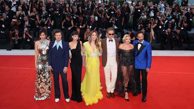 The cast of Don’t Worry Darling at the Venice Film Festival in September. 