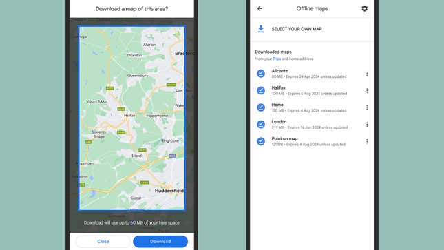 Image for article titled How to Download Maps on Your Phone to Travel Offline