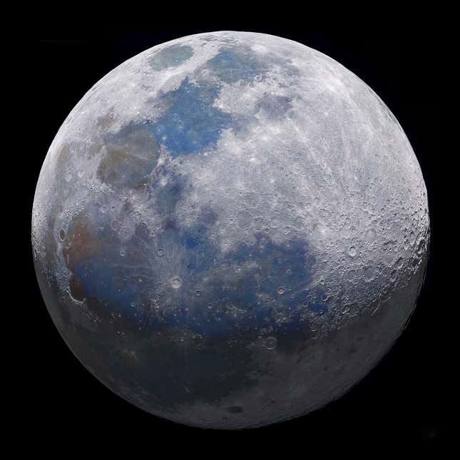 A composite image of the Moon.