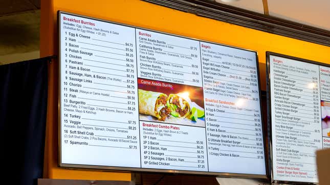 The increase in digital menus makes it easier for menu prices to change on a dime. 