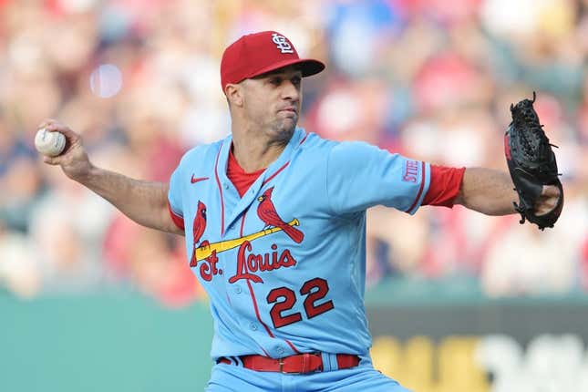 May 27, 2023; Cleveland, Ohio, USA; St. Louis Cardinals starting pitcher Jack Flaherty (22) throws a pitch during the first inning against the Cleveland Guardians at Progressive Field.