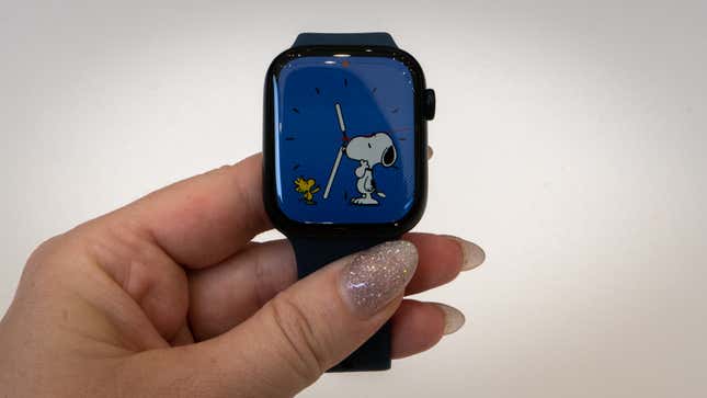 A photo of the Apple Watch's Snoopy watchface