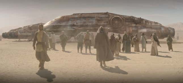 obi wan walking onto a ship