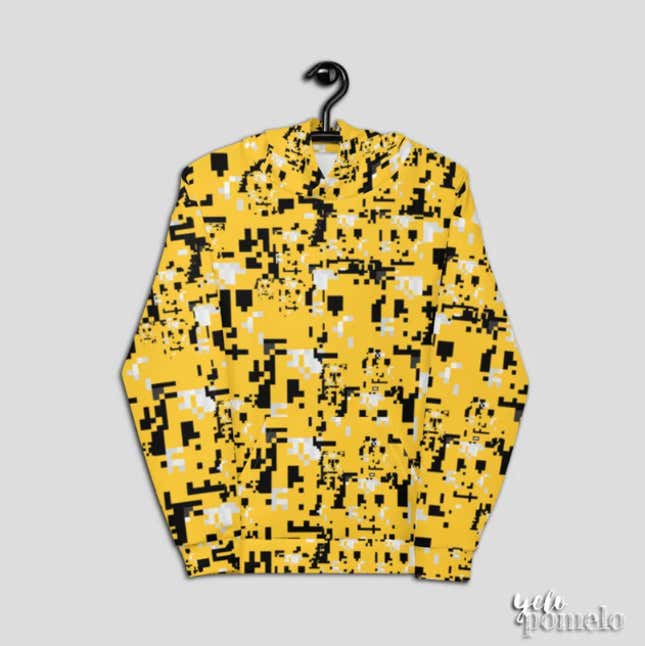 A yellow hoodie