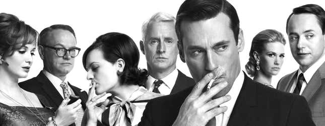 The all-white cast from AMC’s award-winning Mad Men series.