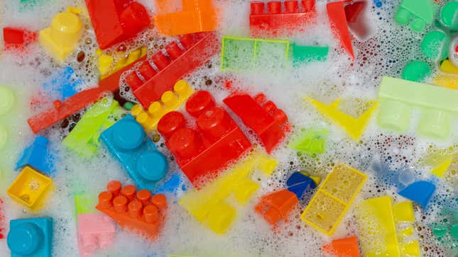 Image for article titled How to Clean Your Kid&#39;s LEGO Pieces, Because Think How Gross They Are