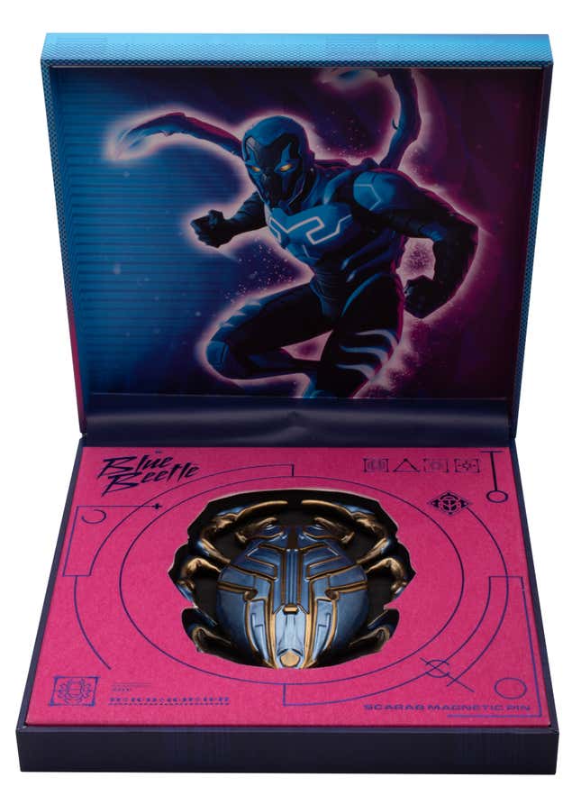 Image for article titled DC Studios' Blue Beetle Merch Teases Ancient Powers and Superhero Action
