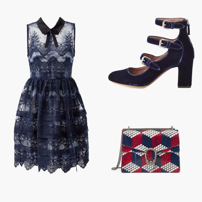 Outfit by Rent the Runway and Neiman Marcus