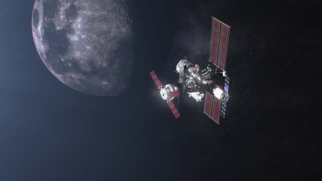 Gateway, illustrated here, will serve as a crucial part of the upcoming Artemis missions. 