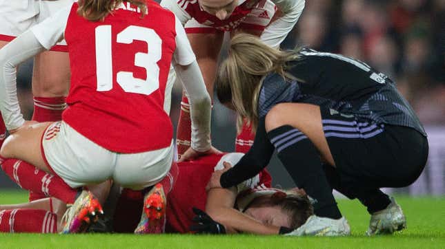 Vivianne Miedema, who plays for the Netherlands and Arsenal, is missing the World Cup after tearing her ACL during a game in December. 