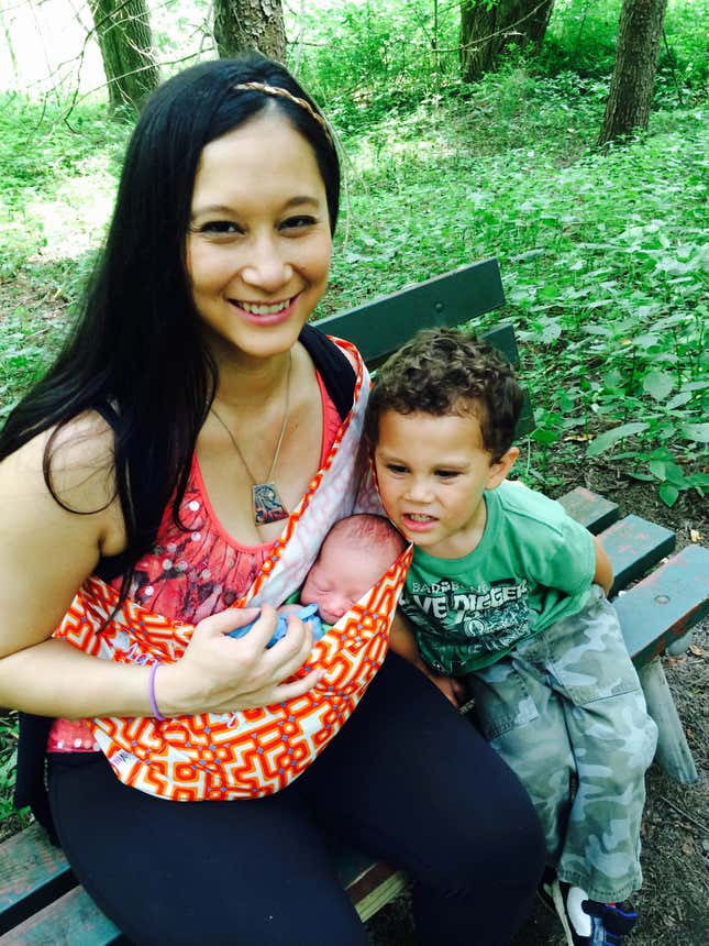 Ditson with her two sons.
