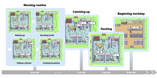Imagen para el artículo titulado Investigadores de Google y Stanford crean una aldea virtual donde “viven” 25 bots