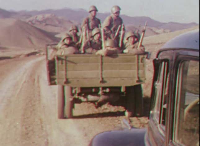 The Red Army in Iran. Still from Quetta-Damghan.