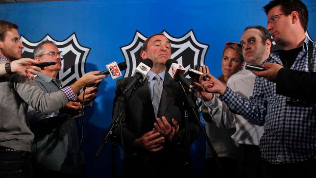 American National Hockey League boss Gary Bettman is turning up his nose to players’ salary demands.