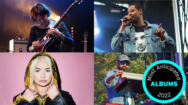 Clockwise from top left: Adrianne Lenker of Big Thief (Photo: Burak Cingi/Redfern/Getty Images), Danny Brown (Photo: Jason Mendez/Getty Images), Geologist of Animal Collective (Photo by Barry Brecheisen/Getty Images), Kim Petras (Photo: Gareth Cattermole for MTV/Getty Images)


