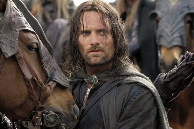 Viggo Mortensen como Aragorn en El Señor de los Anillos.