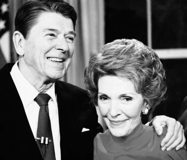 Ronald and Nancy in 1984.