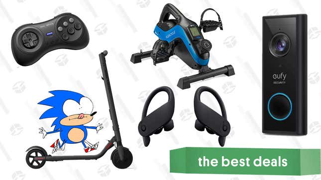 Image for article titled Wednesday&#39;s Best Deals: Beats PowerBeats Pro, iPad Pro 12.9&quot;, 8BitDo Genesis Controller, Eufy Video Doorbell, LifePro FlexCycle, Segway Electric Scooter, and More