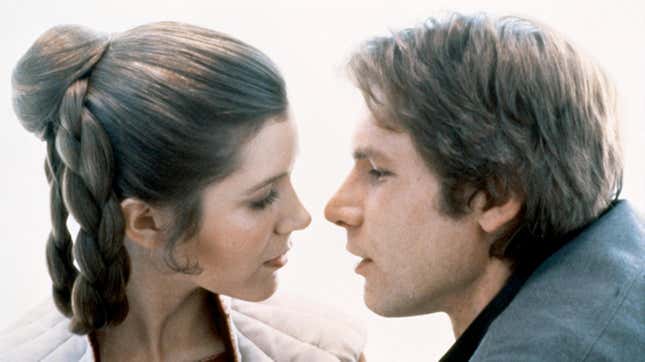 American actors Carrie Fisher and Harrison Ford on the set of Star Wars: Episode V - The Empire Strikes Back directed by Irvin Kershner. (Photo by Lucasfilm/Sunset Boulevard/Corbis via Getty Images)