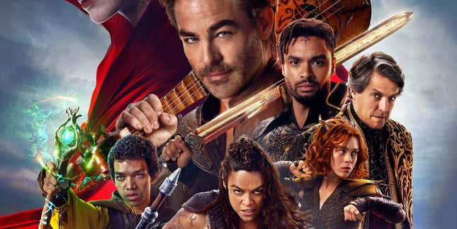 Main cast in the poster for Paramount's Dungeons & Dragons: Honor Among Thieves.
