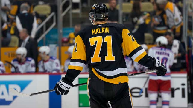 Evgeni Malkin will stay home after all.