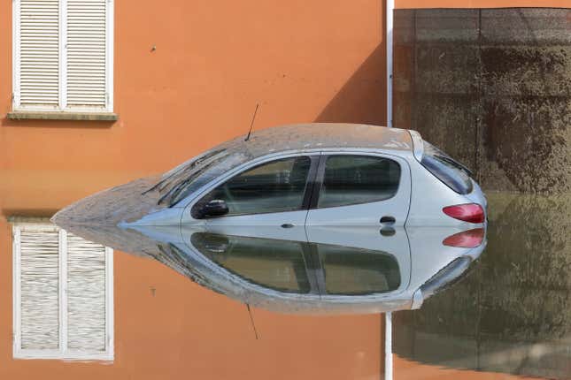 Photo of submerged car