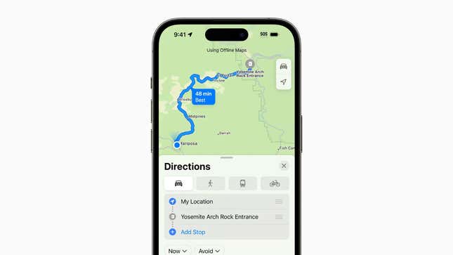 Image for article titled You Can Finally Download Apple Maps Offline in iOS 17