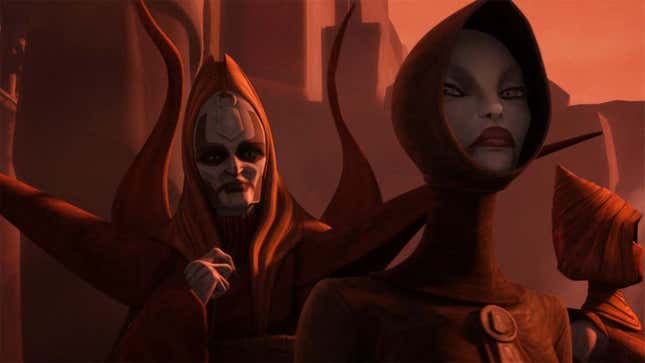 Las Hermanas de la Noche en la serie The Clone Wars. Forman parte de la nueva serie de Ahsoka.