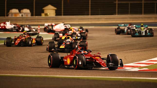 Image for article titled Ferrari Finish 1-2 In F1&#39;s Bahrain Season Opener, Both Red Bulls Retire