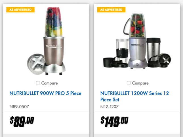 Nutribullet price comparison