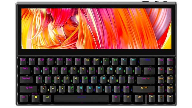 Imagen para el artículo titulado Este teclado mecánico trae una pantalla táctil de 12 pulgadas y es justo lo que debería haber sido la Touch Bar de Apple