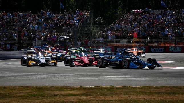 The start of the 2022 IndyCar Portland Grand Prix.