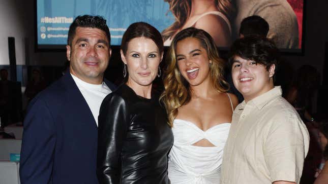 From left to right: Monty Lopez, Sheri Easterling, Addison Rae, and Enzo Lopez.