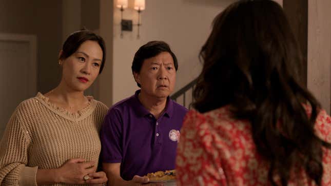 Vivian Wu, Ken Jeong, and Zoë Chao in The Afterparty