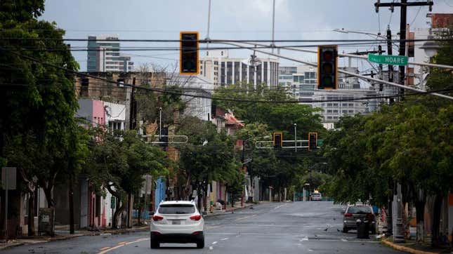The Condado tourist zone in San Juan in September 2022, after power outages caused by hurricane Fiona. Puerto Rico experienced widespread outages that week during a heat wave. 