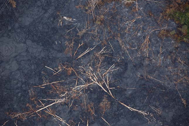 Image for article titled New aerial photos show Kilauea’s lava devouring neighborhoods