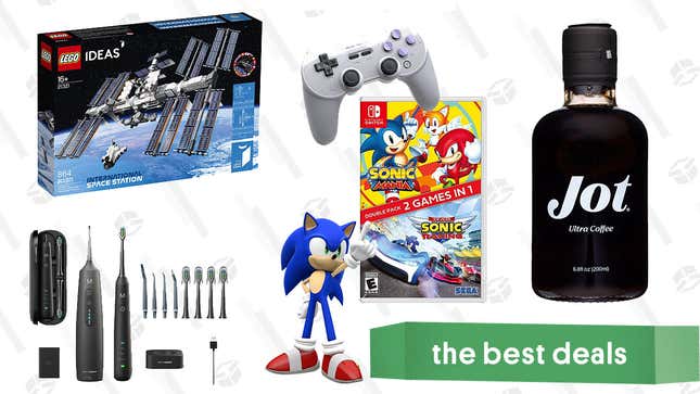 Image for article titled Monday&#39;s Best Deals: AirPods Pro, LEGO International Space Station, Sonic the Hedgehog Switch 2-Pack, Jot Ultra Coffee, Mouth Armor Oral Care Essentials Set, and More