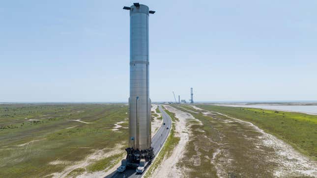 The massive rocket will undergo a series of tests before its ready for takeoff. 